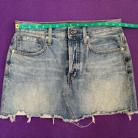 Madewell Button Fly Denim Mini Skirt with pockets - Picture 7 of 8